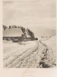Winter landscape, Winterlandschaft, page, photomechanical print, inscription: 'Photogr.