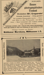 Mountain landscape with hotel, page, photomechanical print, c. 1898 - in or before 1903, paper,