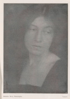 Lenore, Portrait of an unknown woman, page, photomechanical print, monogram: 'MR&C', photographer: