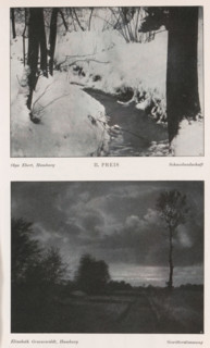Gewitterstimmung, Landscape, page, photomechanical print, photomontage, inscription: 'Ausstellung