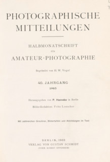 Photographische Mittheilungen, book, annotation: 'fxc 1, 37', collector's mark: 'Bibliothek des