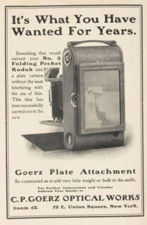 View of the back of a Kodak camera, page, photomechanical print, c. 1897 - in or before 1902,