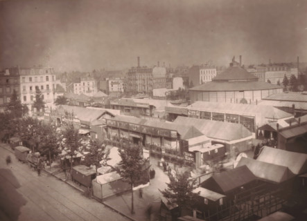 Lille, Vue de la Place de la République pendant la Foire, View of Place de la République in Lille