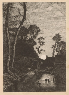 Le Soir d'Automne, Eau-Forte d'après son Tableau, par M. Émile Breton, Reproduction of an etching