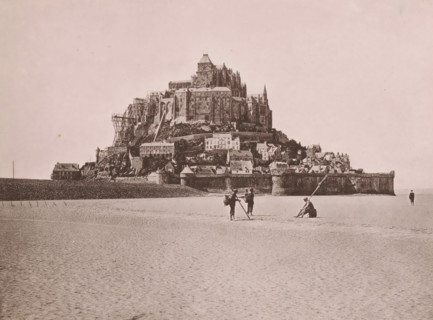 View of Mont Saint-Michel, Le Mont Saint-Michel, Au Péril de la Mer, page, photomechanical print,
