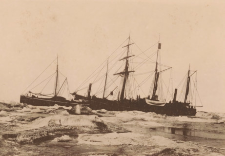 The Dymphna and the Varna shortly after freezing. September 23 1882., View of the Dymphna and the