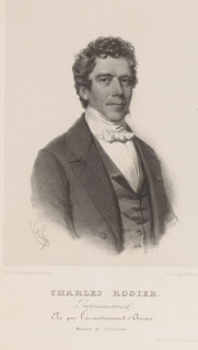 Charles Rogier, Reproduction of a photograph of a portrait of Charles Rogier, print, reproduction,