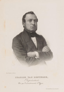 Reproduction of a photograph of a portrait of Charles van Renynghe, Charles van Renynghe, print,