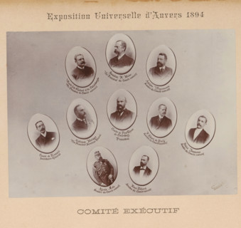 Comité Exécutif, Ten portraits in medallion form of the executive committee of the Antwerp World