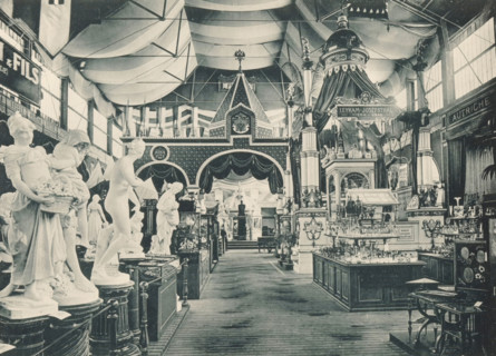 View of the Italian, Russian and Austrian parts of the main exhibition of the Antwerp World's Fair