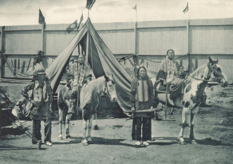 Members of Pawnee Bill's group at the Antwerp World Exhibition in 1894, Types de la Troupe de Pawne