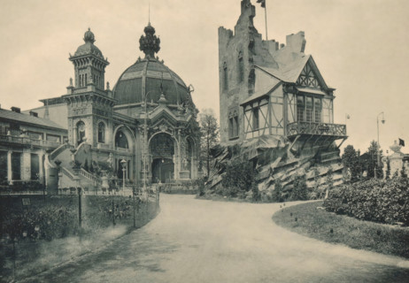 Moselburg, View of a house at the Antwerp World Exhibition in 1894, Exposition Universelle d'Anvers