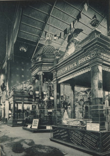 View of a setup of chocolate manufacturer Gebr. Stollwerck from Cologne at the Antwerp World