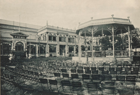 View of the music building of the Antwerp World Exhibition in 1894, Palais des Fêtes, Exposition