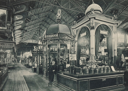 View of the Belgian part of the main exhibition of the Antwerp World Exhibition in 1894, Galerie