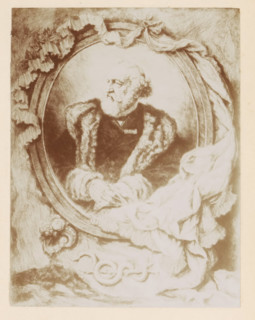 Photo reproduction of an etching of a portrait of Albert Passenbronder by Willem Linnig (II),