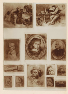 Photo reproduction of thirteen etchings of portraits of musicians and unknown people and landscapes