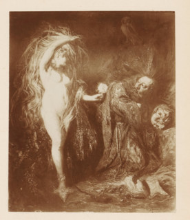 Photo reproduction of a painting of the Temptation of Saint Anthony by Willem Linnig (II),