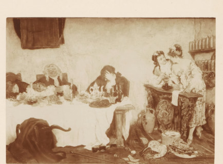 Photo reproduction of a painting of Rabelais's quarters by Willem Linnig (II), photograph,