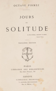 Jours de solitude, book, annotation: 'FEB, 1997', writer (clerical worker): Octave Pirmez,