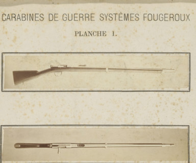 Rifle, photograph, page, Above a side view, below a top view., name: 'Ed. Magis photographe Liège