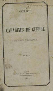 Notice sur les carabines de guerre systèmes fougeroux, Rifle Butt, book, name: '... Fougeroux',