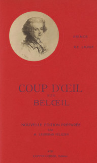 Photo reproduction of a drawn portrait, probably by Charles-Joseph de Ligne, photograph,