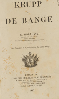 Krupp et de Bange, par E. Monthaye, book, annotation: 'MAR, 2000', writer (clerical worker): E.