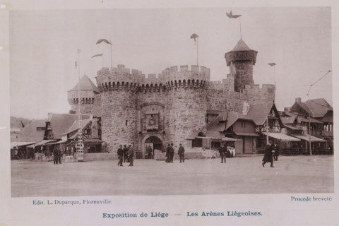 Les Arènes Liègeoises, View of the arena of the 1905 World Exhibition in Liège, Exposition de