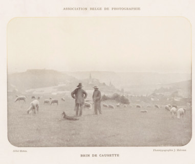 Landscape with sheep herders, Brin de causette, page, photomechanical print, inscription: