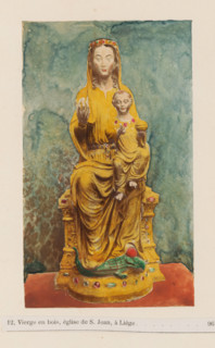 Vierge en bois, église de S. Jean, à Liége, Mary with Child, photograph, page, c. 1877 - in or