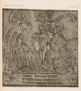Reproduction of a design of a Christian scene, reproduction, page, photomechanical print, cliché