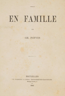 En famille, book, annotation: 'ex_W. Neite, 1993', writer (clerical worker): Charles Potvin,
