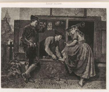 Le cordonnier zélandais, Reproduction of The shoemaker from Zeeland by Adolf Alexander Dillens,