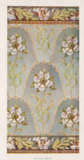 Wallpaper design, Papier Peint, page, photomechanical print, inscription: 'Chromophototypogravure',