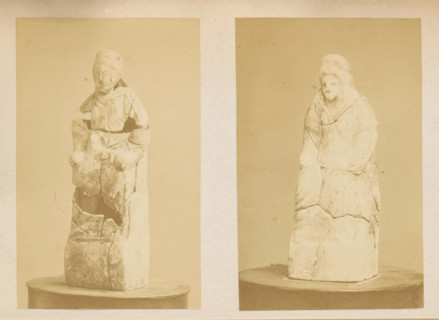Reconstructed sculpture, excavated at Juslenville in 1868, photograph, page, c. 1868 - in or before
