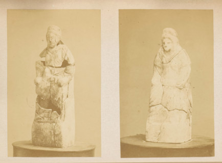 Reconstructed sculpture, excavated at Juslenville in 1868, photograph, page, c. 1868 - in or before