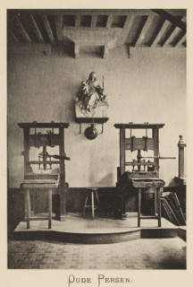 Old presses, Printing presses in the printing house of Christoffel Plantijn, page, photomechanical