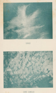 Cirrus, Cirro Cumulus, Two types of clouds, Cirrus and Cirro Cumulus, page, photomechanical print,