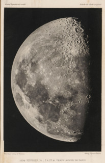Photographie lunaire obtenue a l'observatoire de Paris, View of the moon, page, photomechanical