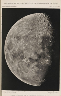 Photographie lunaire obtenue a l'observatoire de Paris, View of the moon, page, photomechanical
