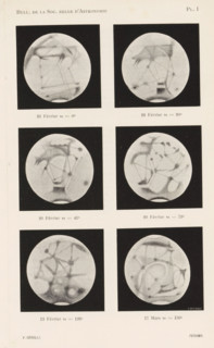 Six views of canals of Mars, page, photomechanical print, inscription: 'F Wylands', maker: Vincenzo
