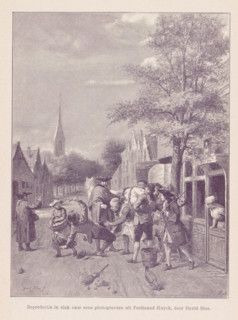 Reproduction in zinc after a photogravure from Ferdinand Huyck, by David Bles, Reproduction of an