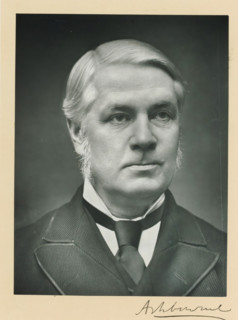 The right honorable lord Ashbourne, photograph, page, inscription: '17, Baker St, London, W.',