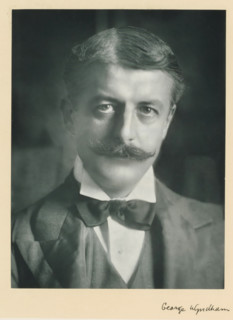 The right honorable George Wyndham, photograph, page, annotation, inscription: '55, Baker St,