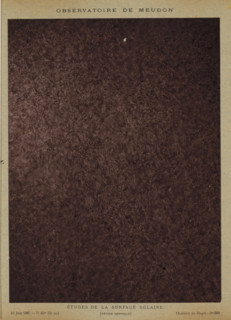 Study of the solar surface, Observatoire de Meudon - études de la surface solaire (régioncentrale),