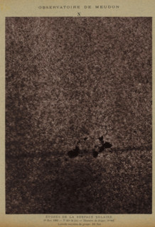 Observatoire de Meudon - études de la surface solaire, Study of the solar surface, photograph,