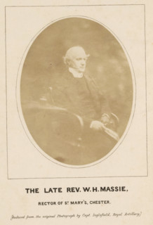 Portrait of WH Massie, The Late Rev. WH Massie, photograph, page, inscription: 'Rector of St.