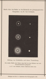 Abstract prints from glass negatives, page, photomechanical print, inscription: 'Study about the