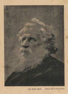 Old man's head, Portrait of an unknown man, page, photomechanical print, photographer: S. Francis